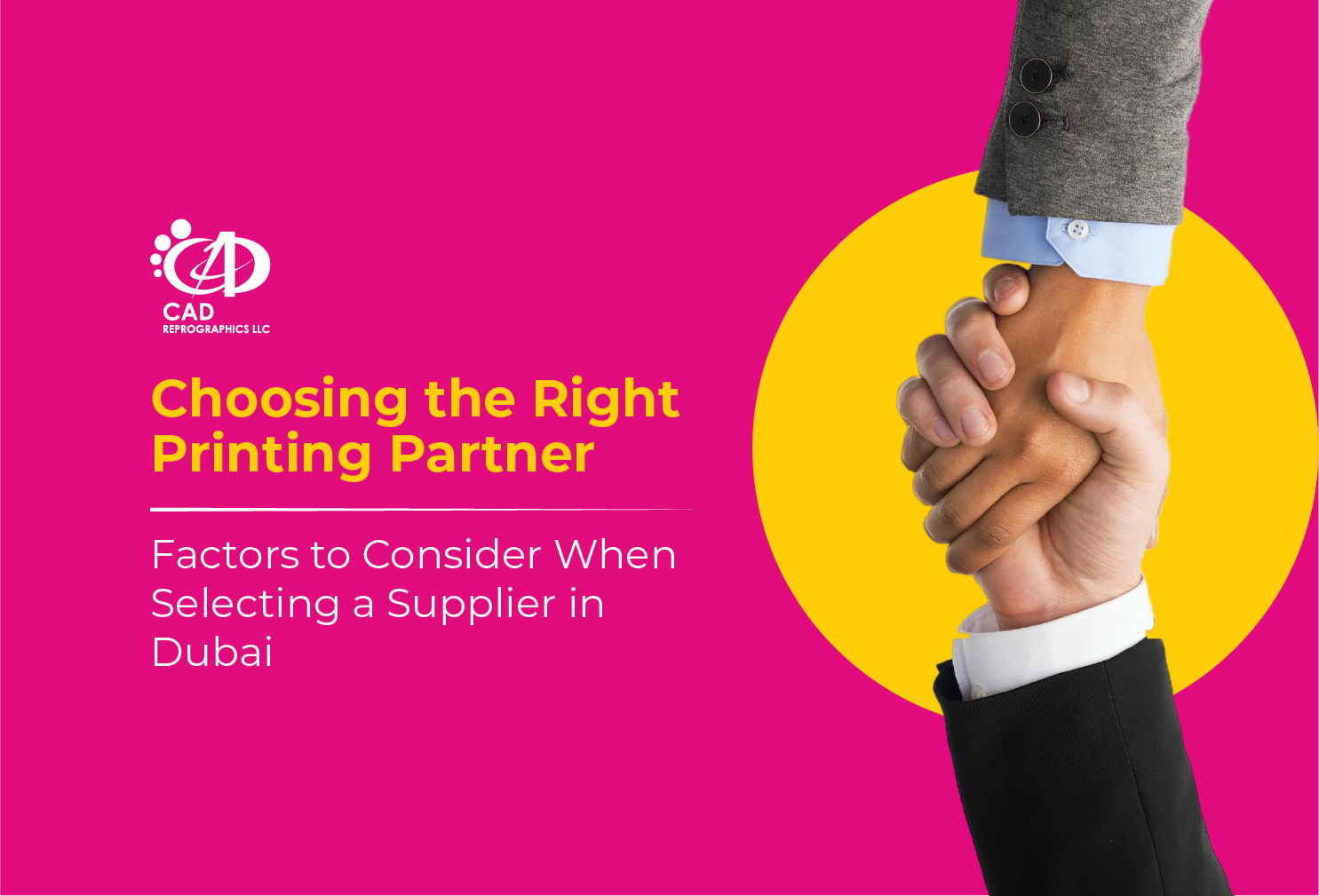 Choosing the Right Printing Partner: Factors to Consider When Selecting a Supplier in Dubai.