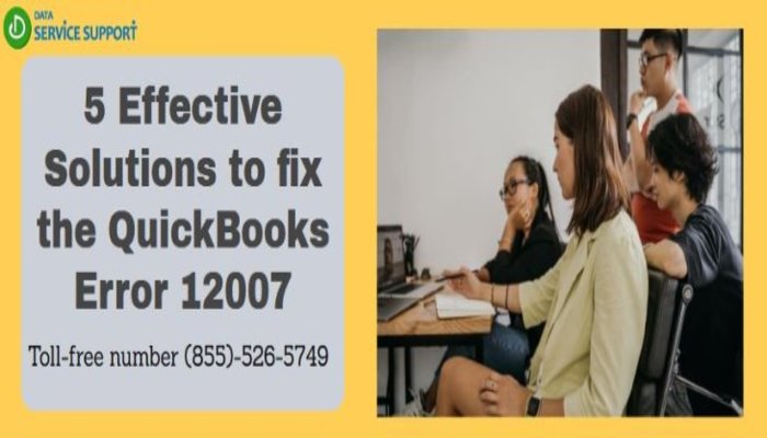How to rectify QuickBooks Error 12007