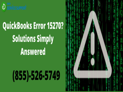 How to rectify QuickBooks Error 15270