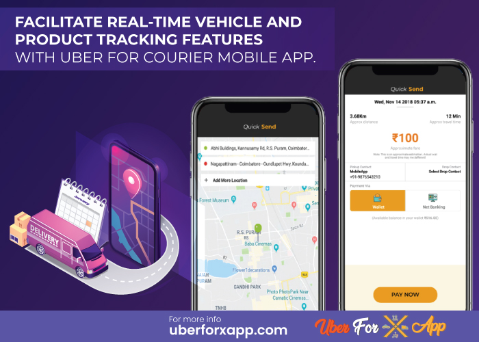 Uber for Couriers on demand delivery app