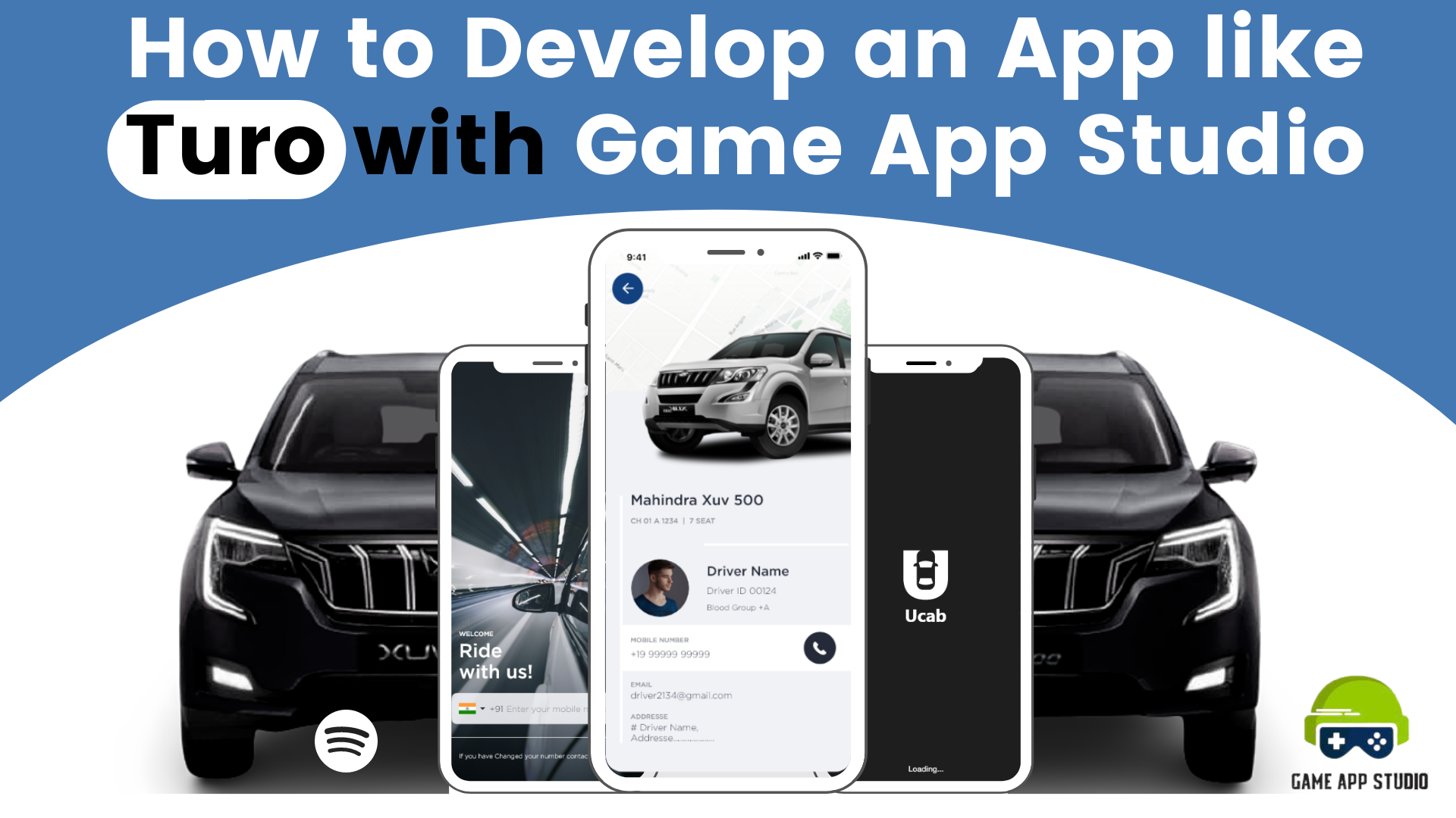 How to develop an app like Turo with Game App Studio?