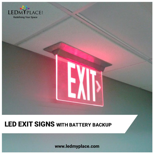 Best Quality LED Exit Sign With Battery Backup