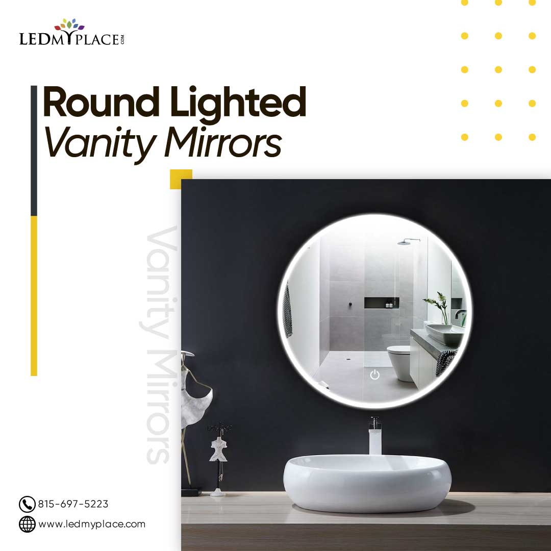 Buy Now Round Lighted Vanity Mirror 