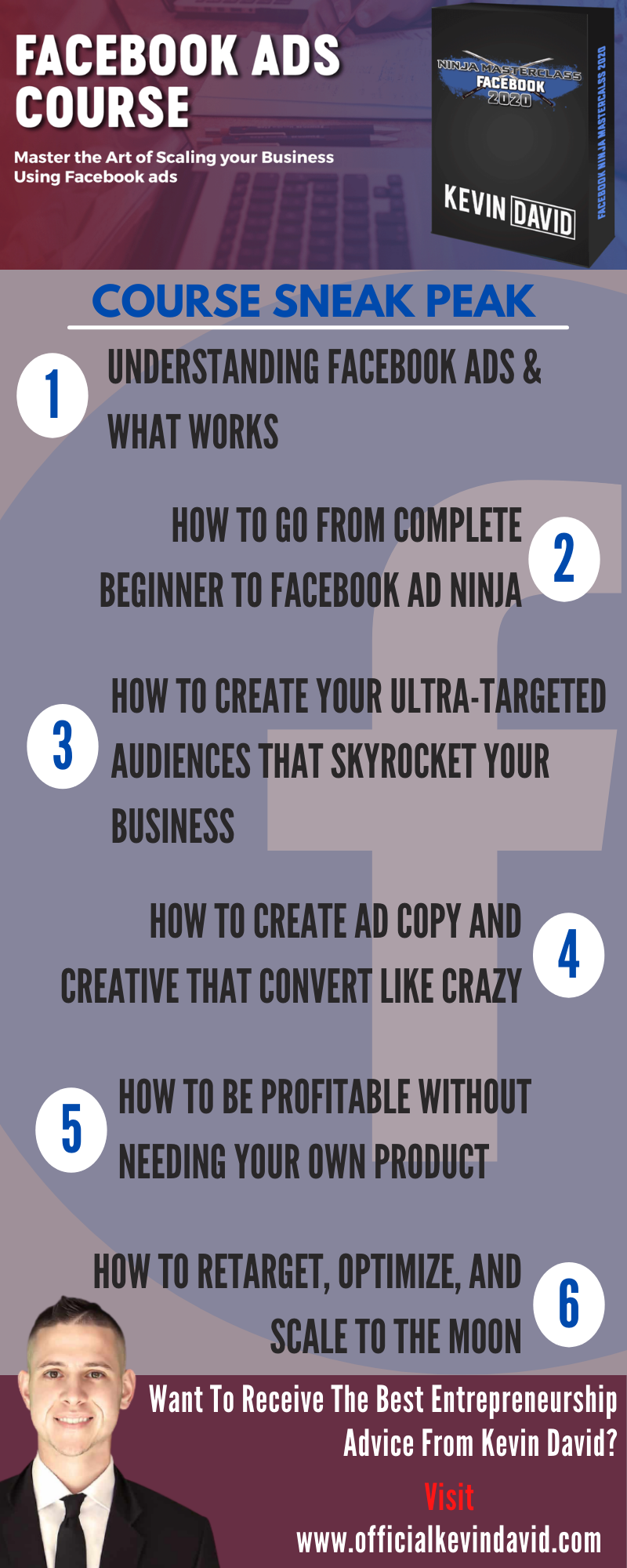 Kevin David | FACEBOOK ADS COURSE PROGRAM SNEAK PEAK
