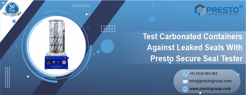 Test Carbonated Containers Against Leaked Seals With Presto Secure Seal Tester