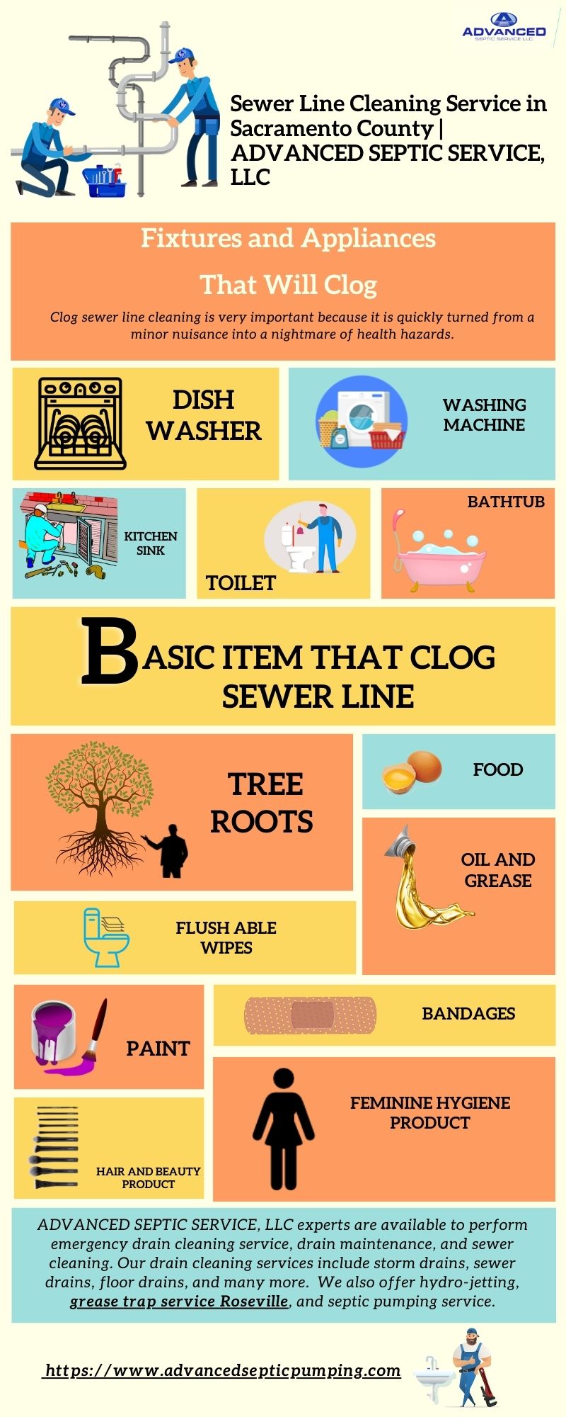 Sewer Line Cleaning Service in Sacramento County | ADVANCED SEPTIC SERVICE, LLC