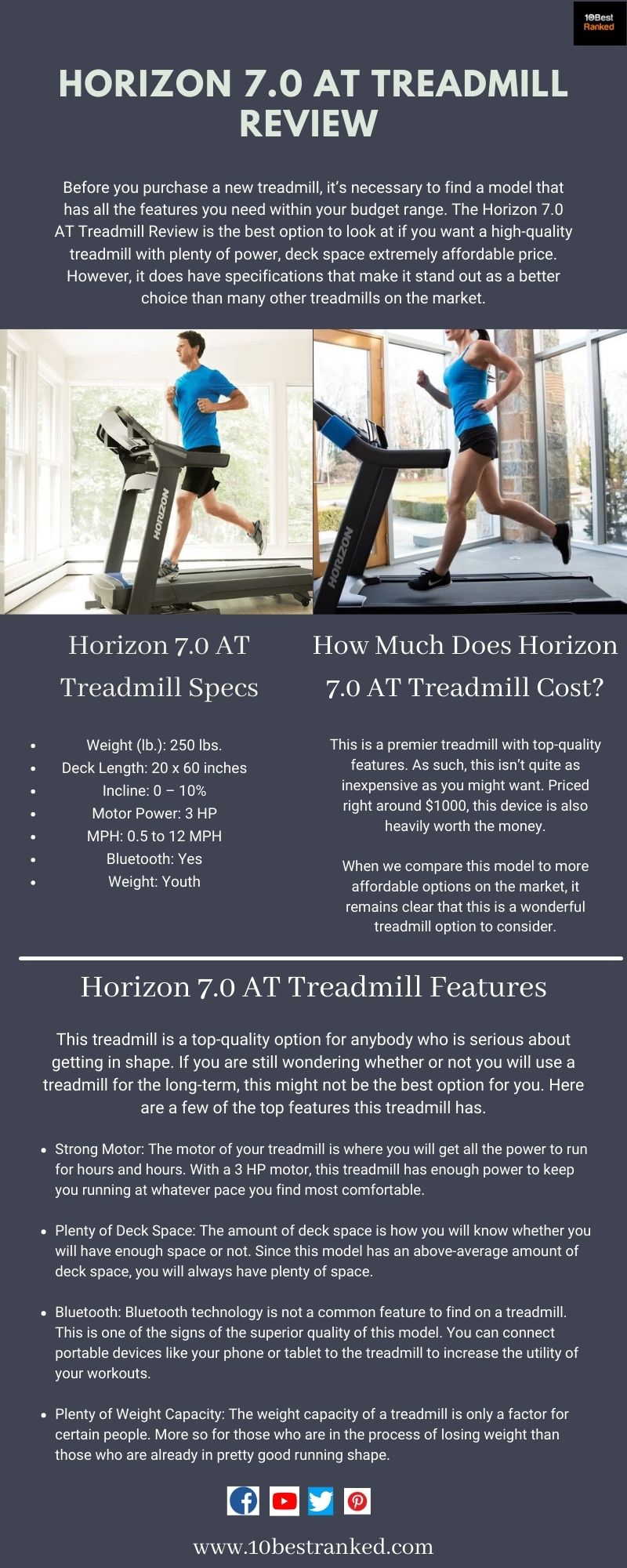 Horizon 7.0 AT Treadmill Review and Buying Guide