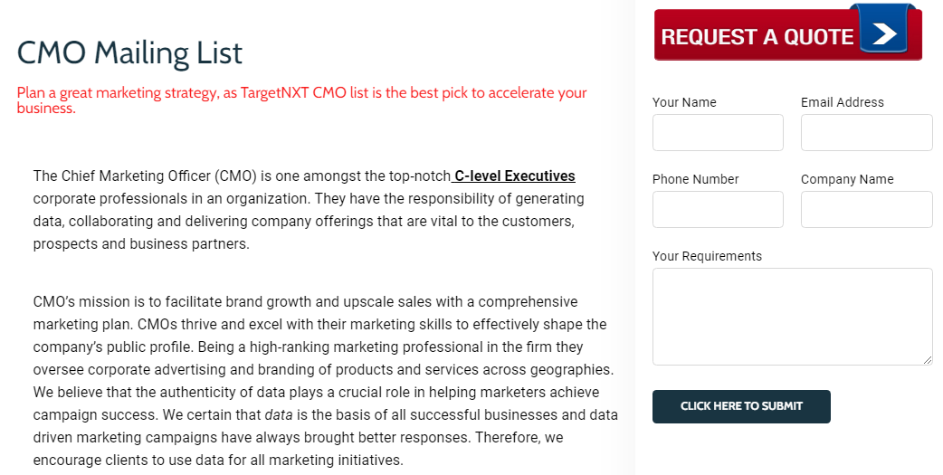 CMO Email List