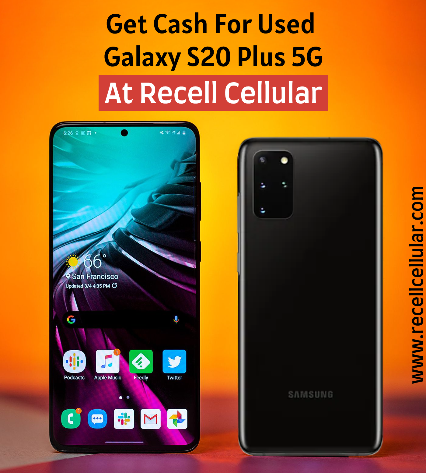 Sell Your Old Galaxy S20 Plus 5G For Cash At Recell Cellular