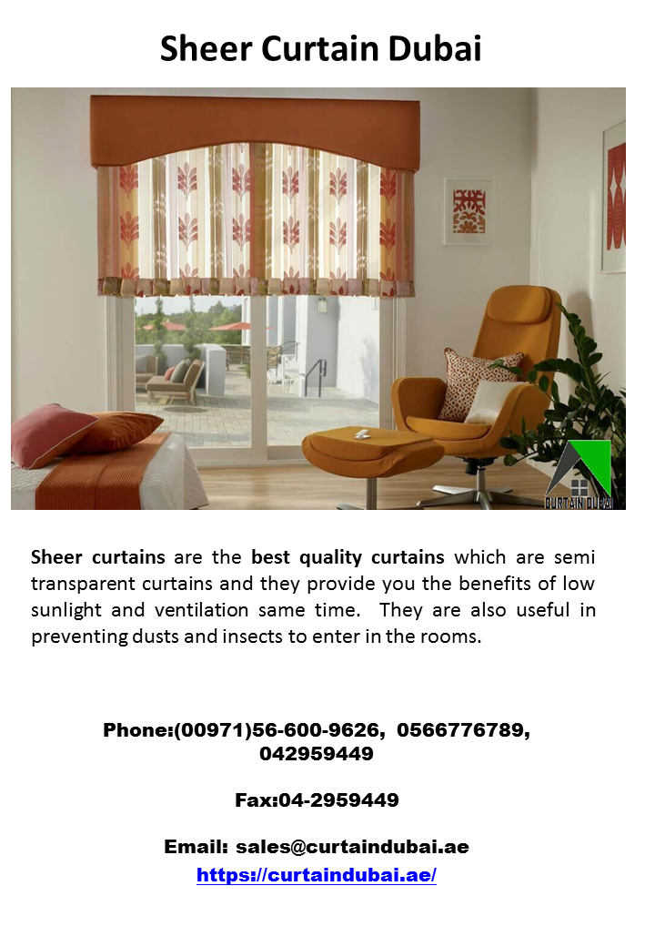 Sheer Curtains in Dubai