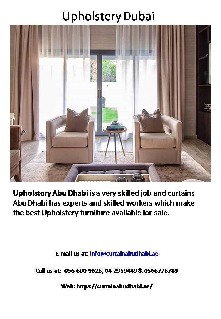 Upholstery in Abu Dhabi