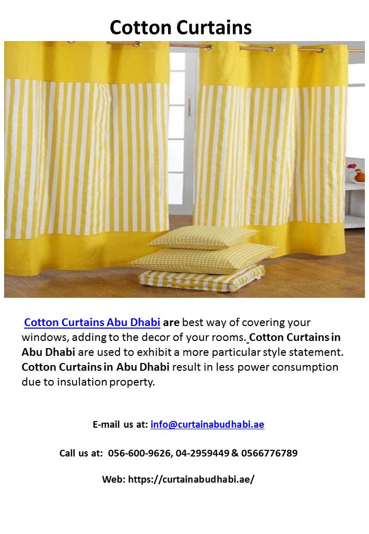 Cotton Curtains in Abu Dhabi