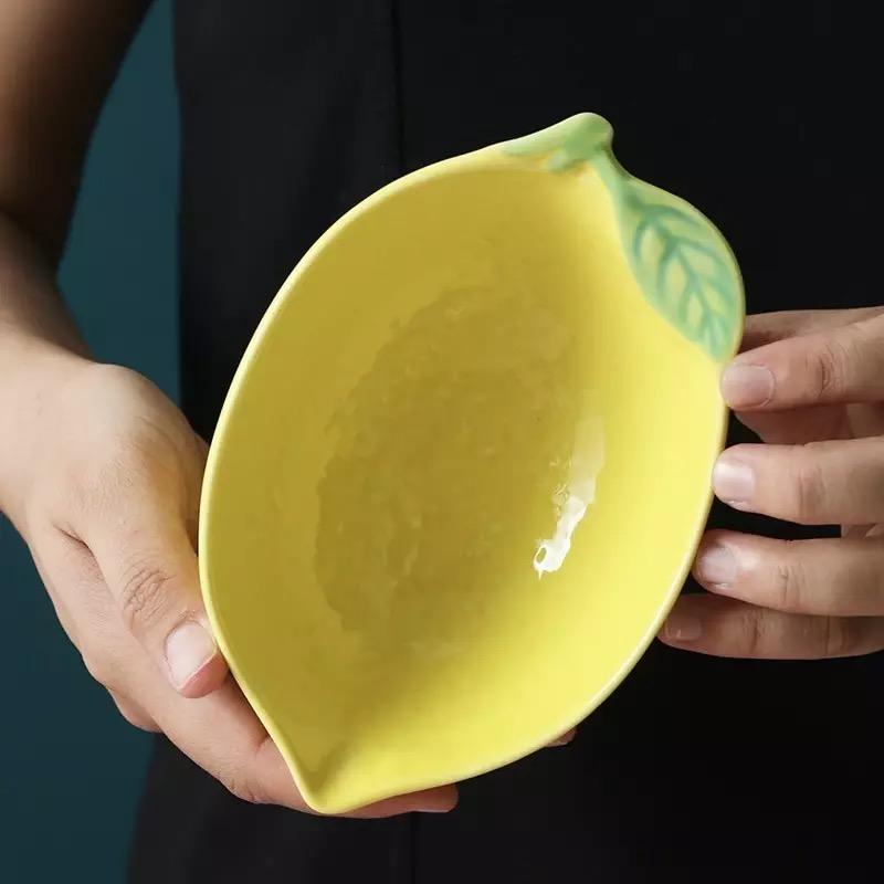 Order the Ceramic Lemon Crockery Serving Bowl and Plate from The Little Details.
