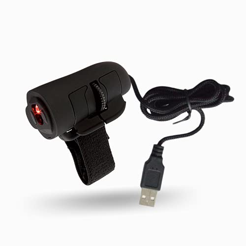 OpenUp Wired Mini Creative Finger Lazy Mouse, Wired Finger Mouse Optical Handheld Finger Mouse for PC Laptop Computer