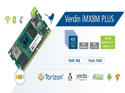 Toradex Verdin System on Module with NXP i.MX 8M Plus - Now Shipping