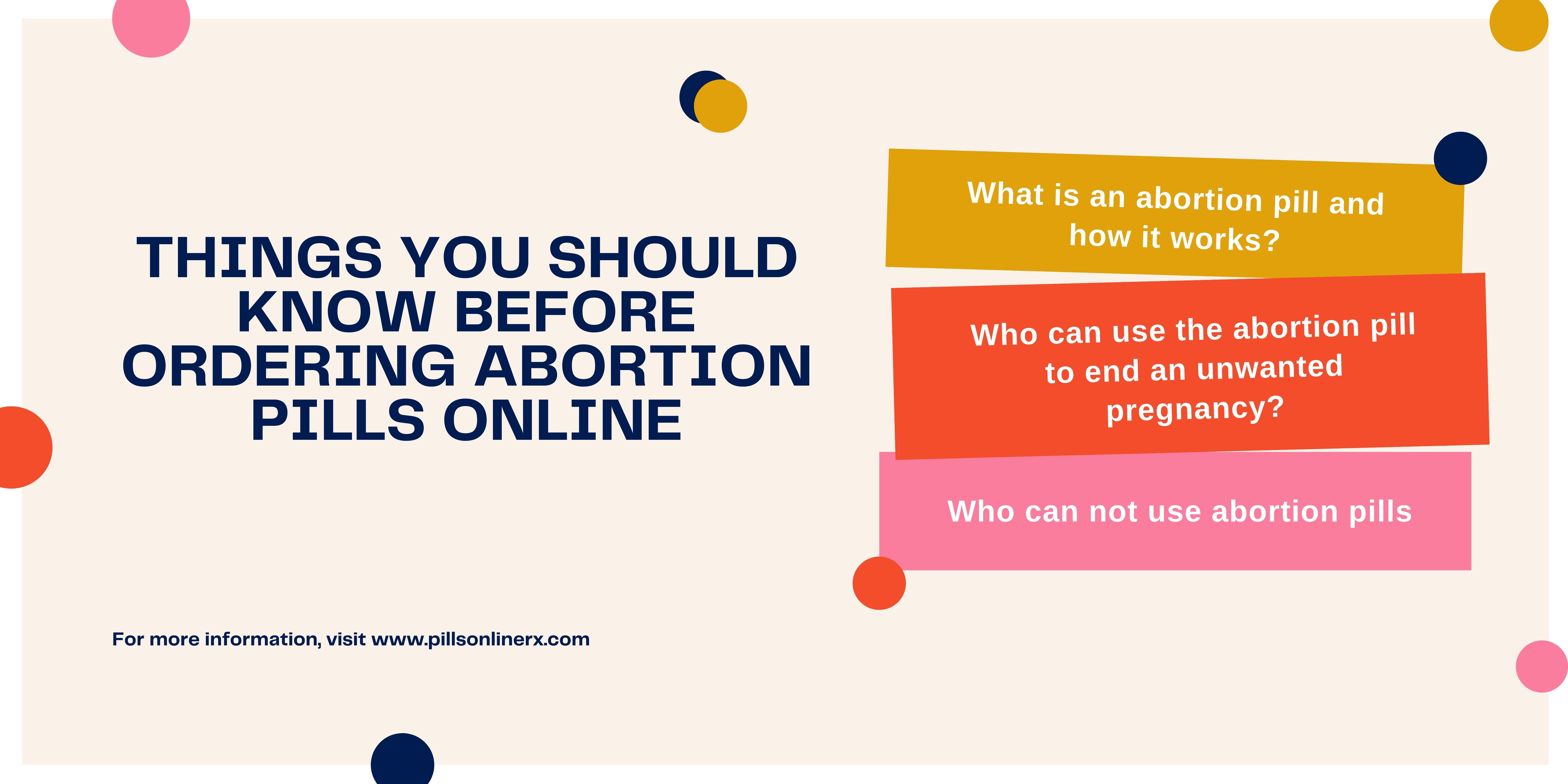 Things You Should Know Before Ordering Abortion Pills Online
