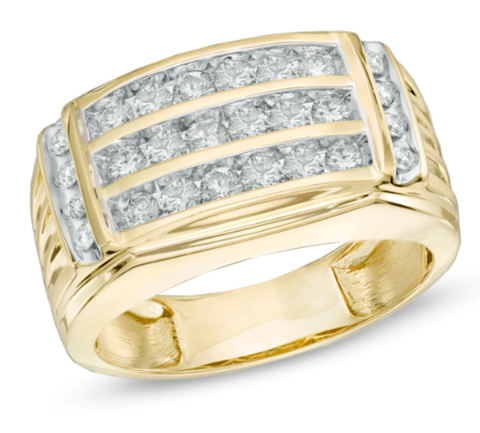 Three Stone Round Cut Engagement Ring