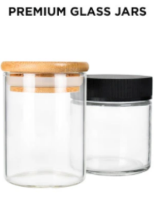 Cannabis Curing Wood Lid Jars