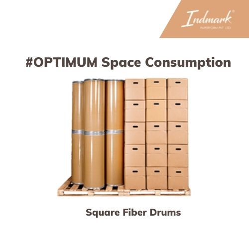 Square fiber Drums | Manufacturer, Supplier, Exporter | Indmark Paperform