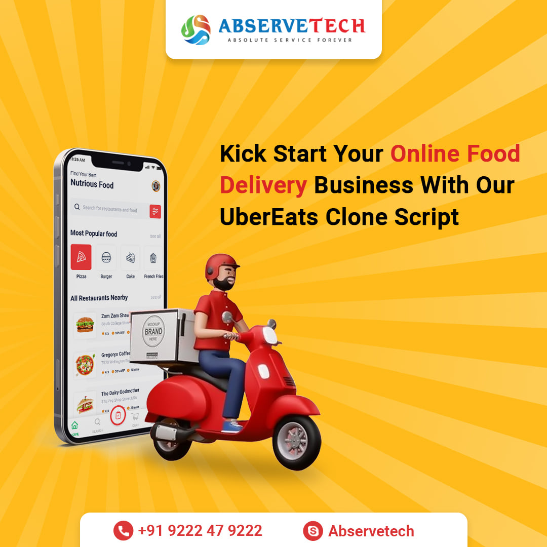 Kick Start Your Online Food Delivery Business With Our UberEats Clone Script