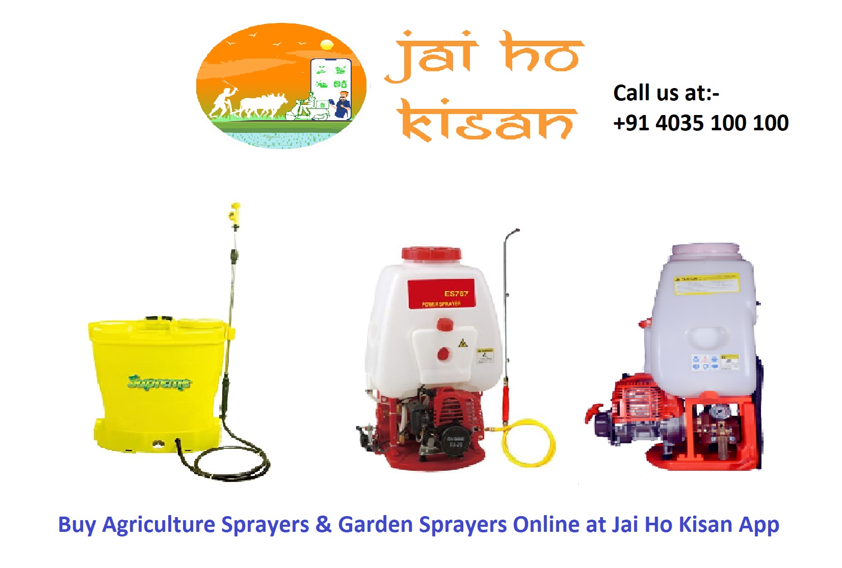 Buy Agriculture Sprayers & Garden Sprayers Online at Jai Ho Kisan App
