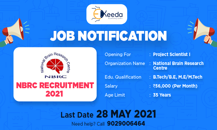 NBRC Recruitment 2021-Ekeeda