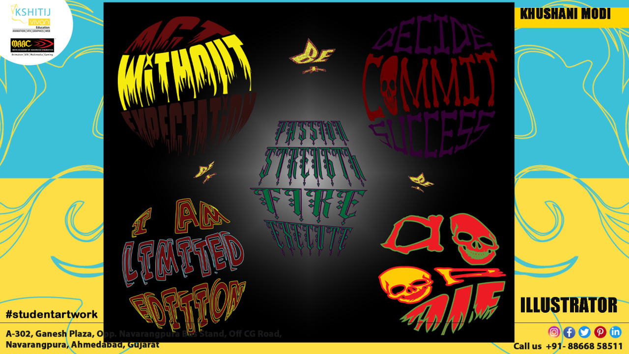 Typography Design | Graphic Design | Maac Ahmedabad | Mehsana | Junagadh | Gandhinagar