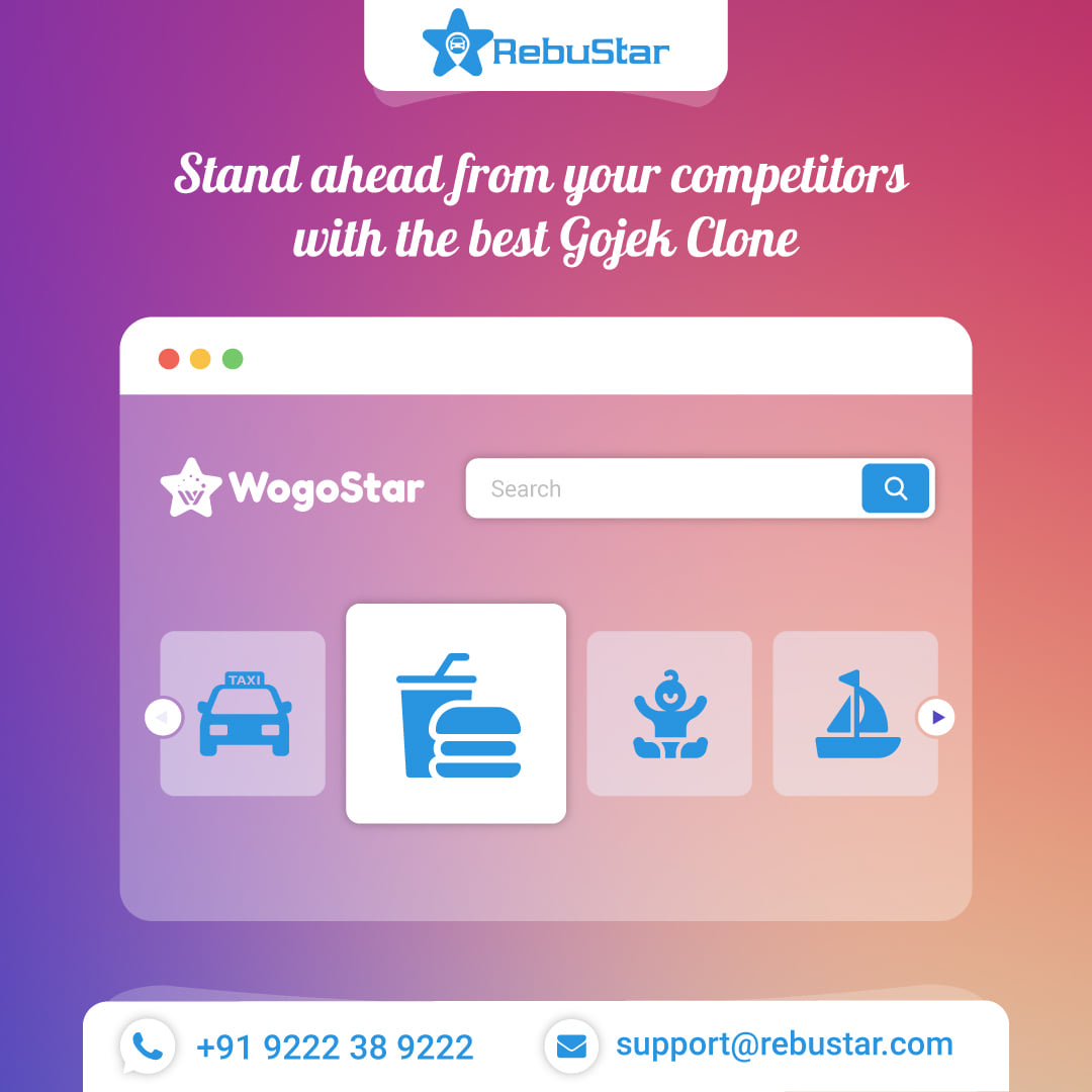 Stand ahead from your competitors with the Gojek clone script