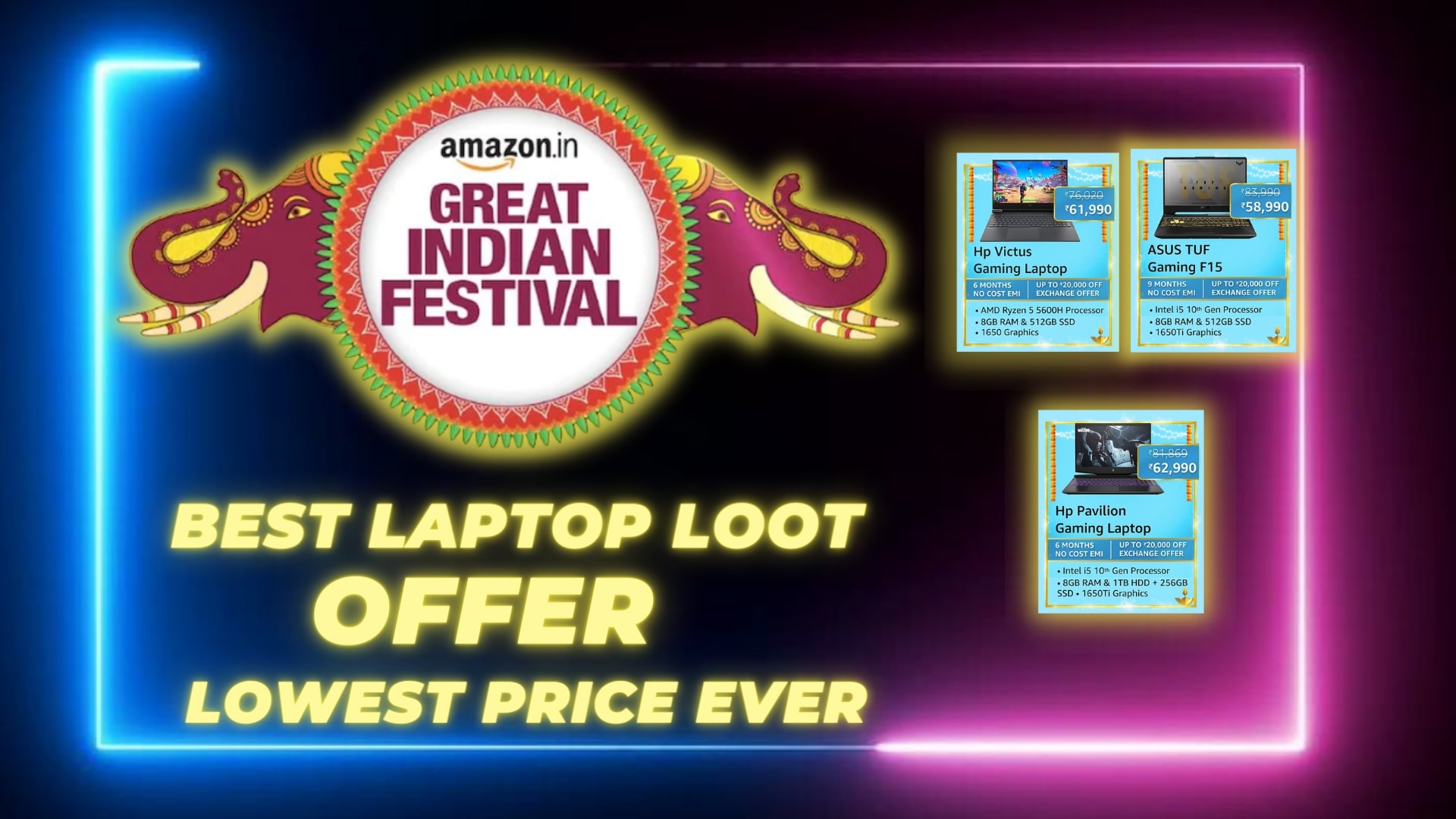 Amazon Great Indian Festival 2021 | Biggest Loot on Amazon Great Indian Sale 2021 Laptop Offers