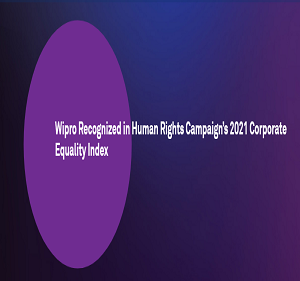 Wipro Recognized in Human Rights Campaign’s 2021 Corporate Equality Index