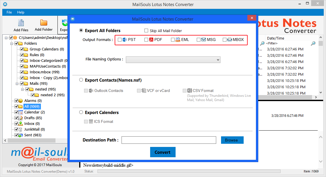 MailSouls Lotus Notes Converter