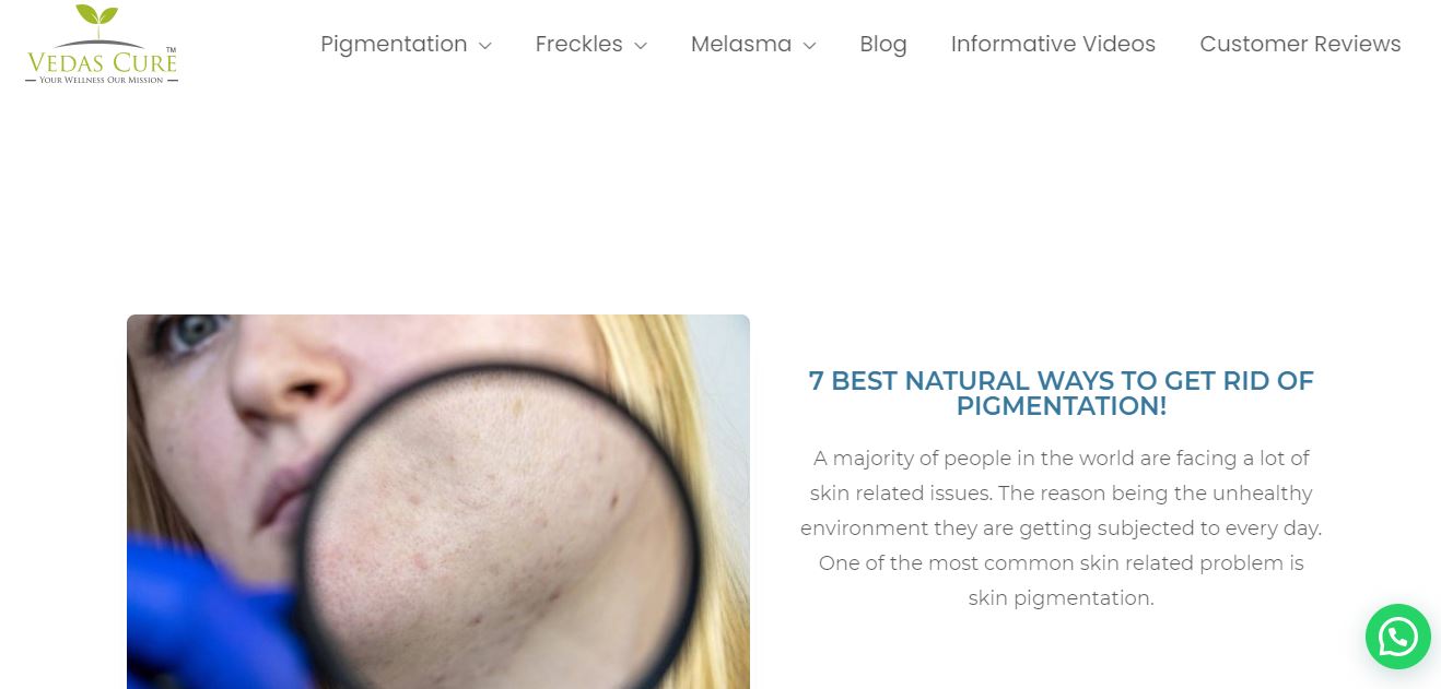 How to get rid from pigmentation