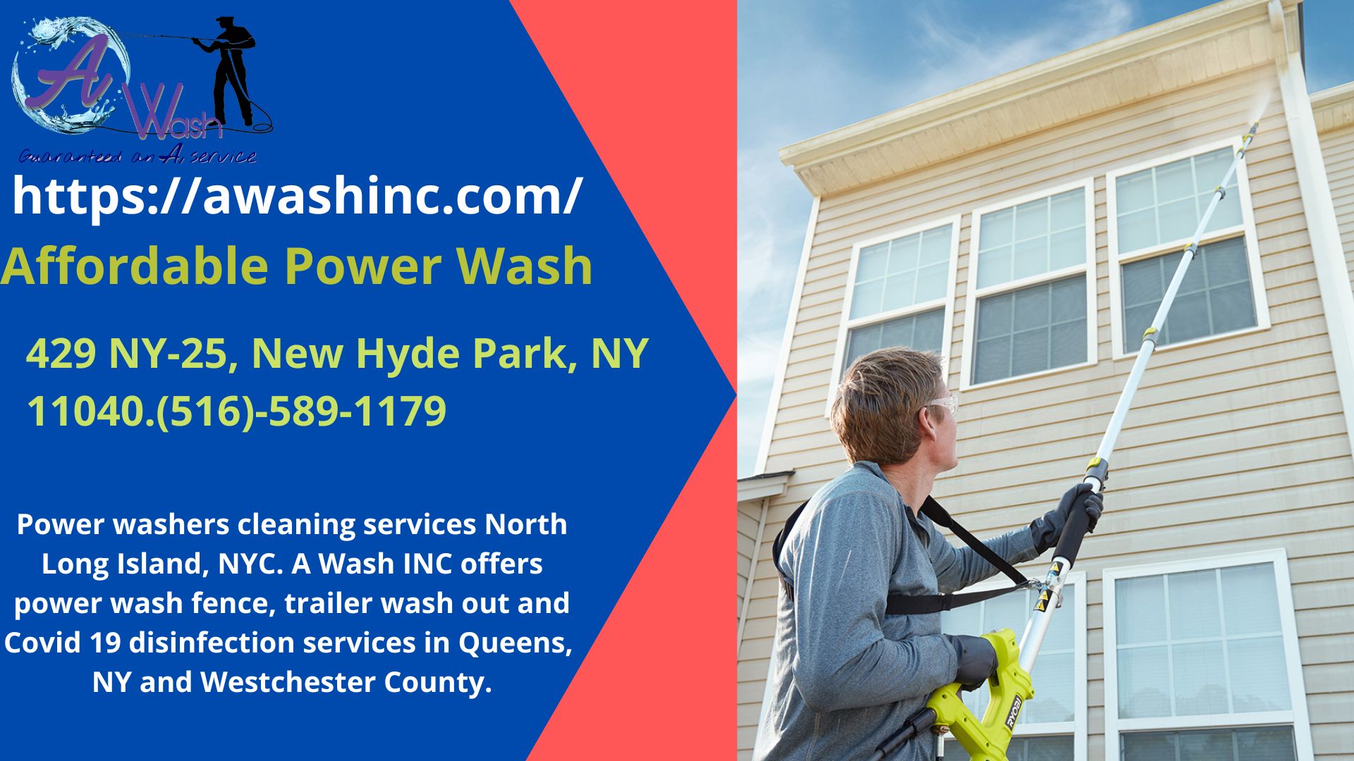 power wash garage patio