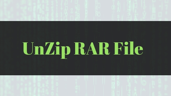 Unzip data from RAR file without WinRAR