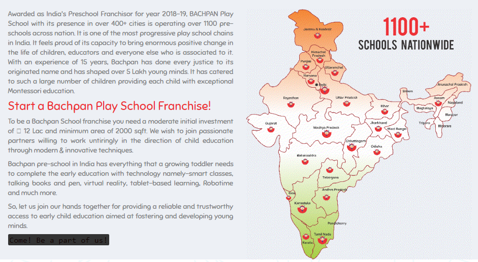 Best Play school Franchise Opportunity in India