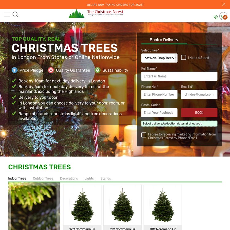 rent Christmas Trees in London