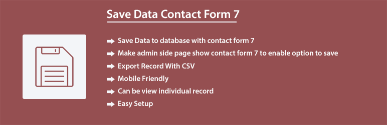 Save Data Contact Form 7