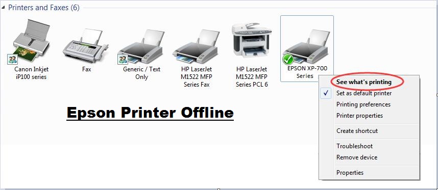 How to Fix Epson Printer Offline