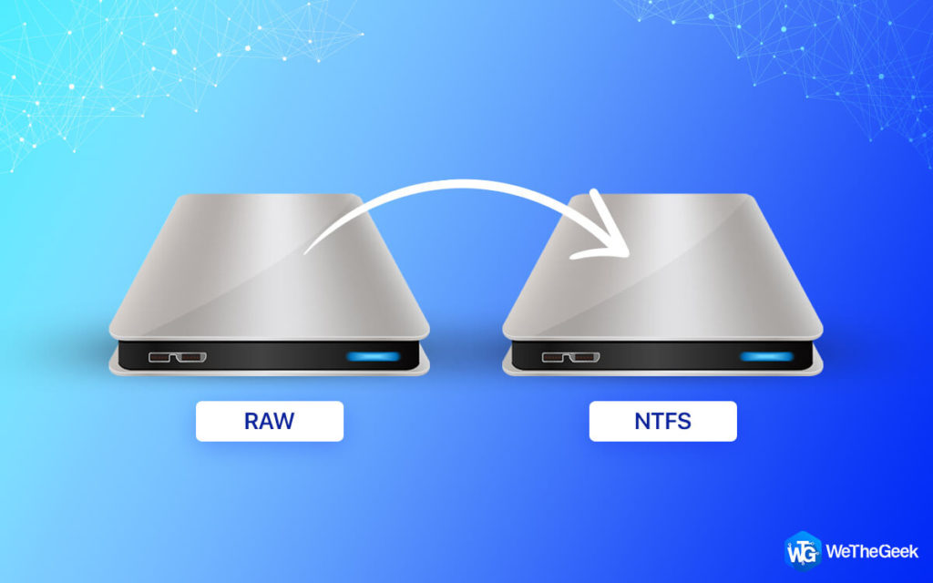 What does raw mean in terms of NTFS?