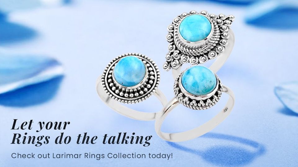 Wholesale Larimar Ring jewelry Collection 