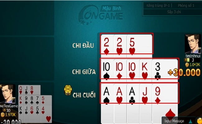 Hướng dẫn cụ thể cách phân định thắng thua trong Mậu Binh