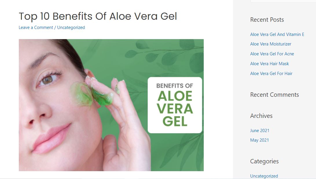 Top 10 benefits of aloe vera gel