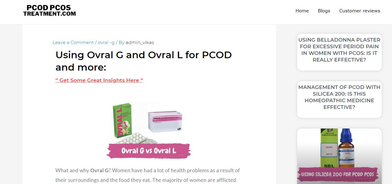 Difference between ovral l and ovral g