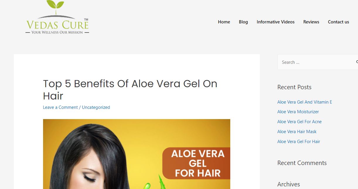 Top 5 benefits of aloe vera gel on hair