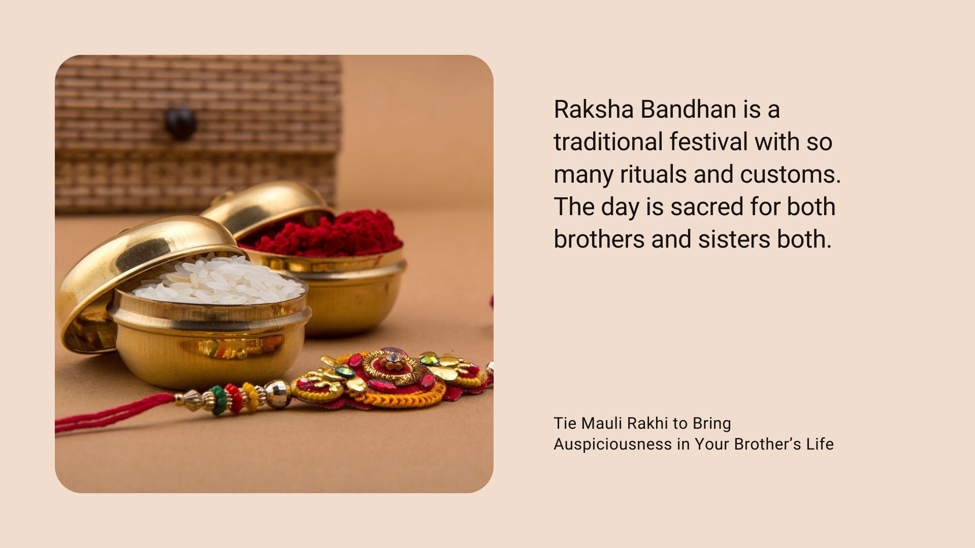 Tie Mauli Rakhi to Bring Auspiciousness in Your Brothers Life