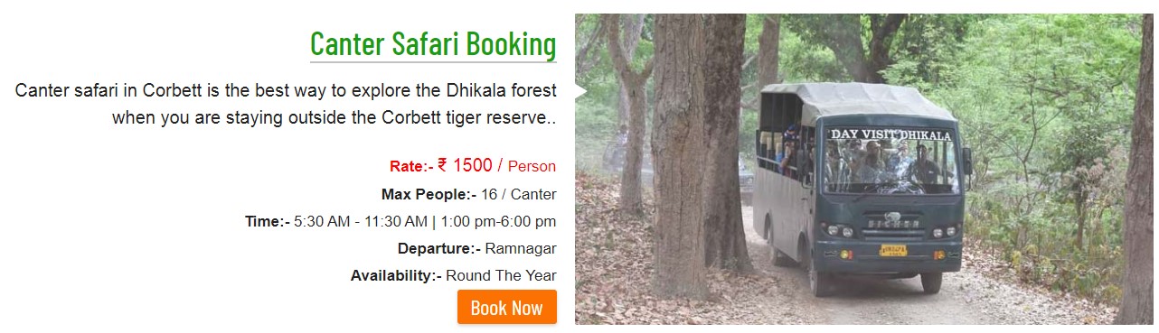 Jim Corbett National Park | Jim Corbett Canter Safari | Corbett Jeep Safari Booking