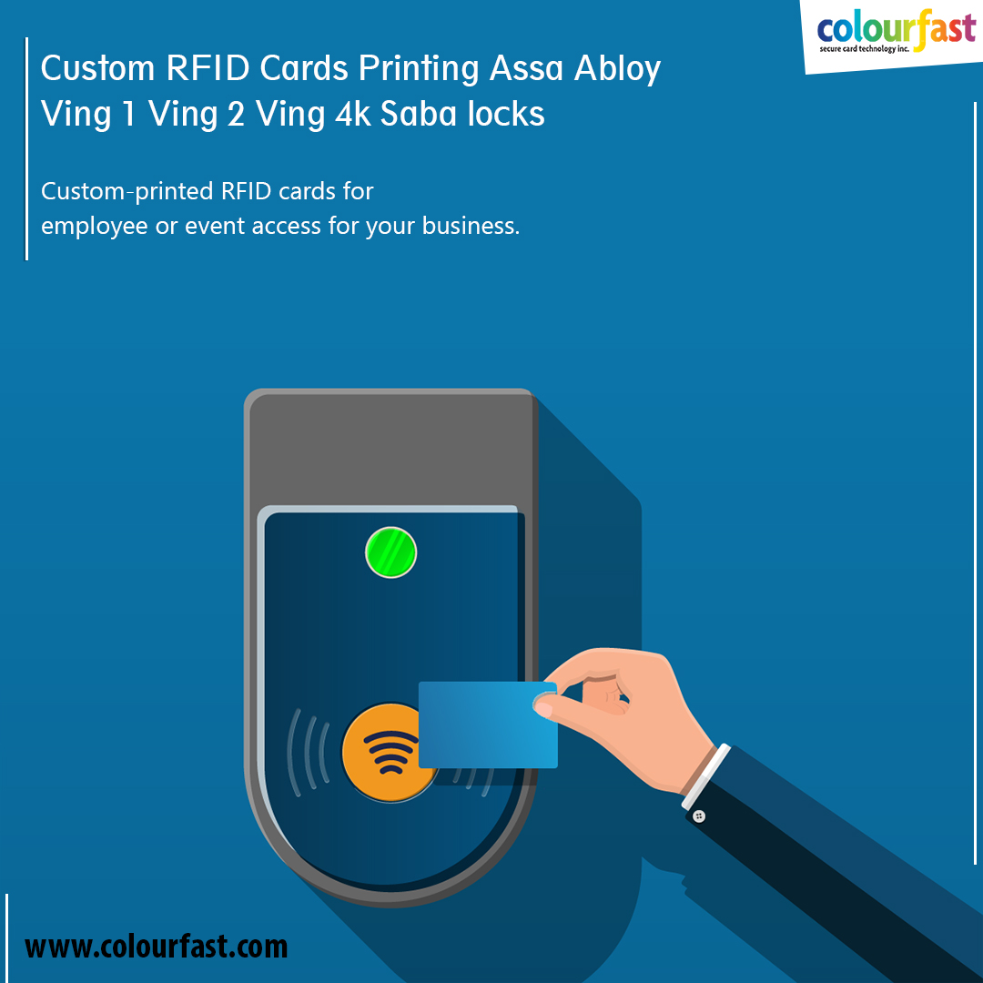 Custom RFID Cards Printing Assa Abloy Ving 1 Ving 2 Ving 4k Saba locks