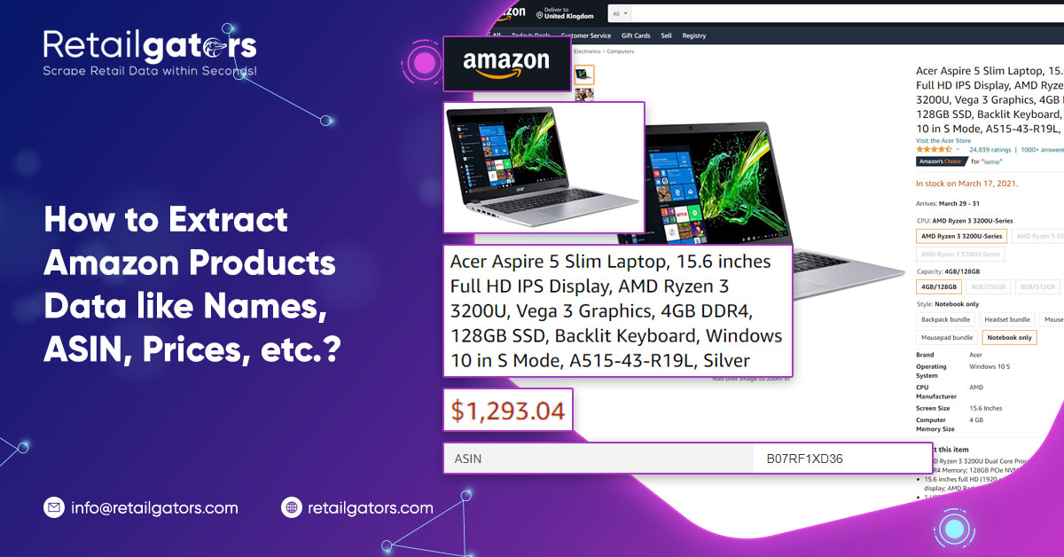 How to Extract Amazon Products Data like Names, ASIN, Prices, etc.