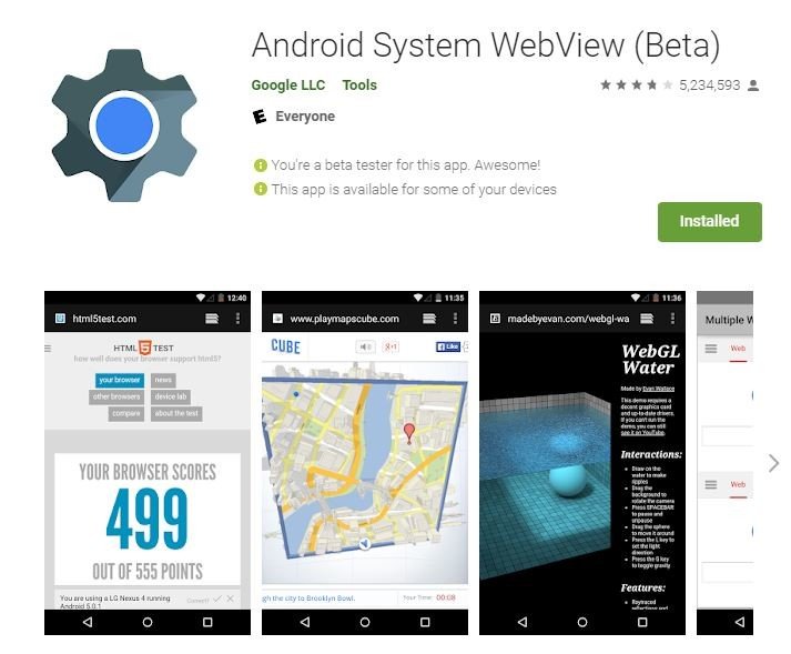 What is Android system Webview App and is it ok to Disable it?
