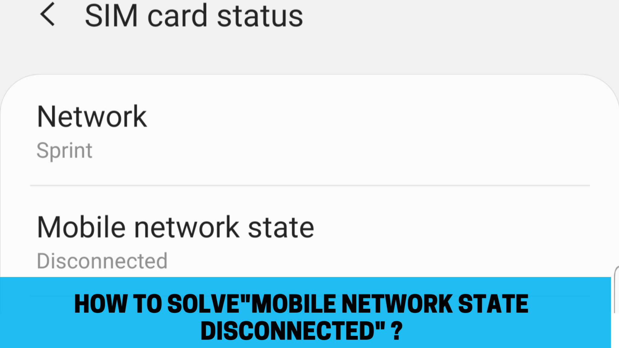 What does the mobile network state mean?